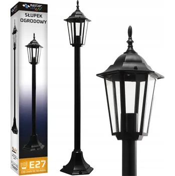 Venkovní osvětlení Osvětlovací sloupek kulatý Masterled E27 110 cm černý