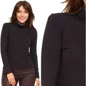 Dámská halenka Dámská halenka rolák s dlouhým rukávem, viskóza, Elegantní, módní Tričko MORAJ 3XL