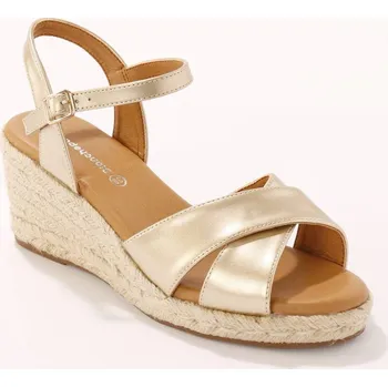 Dámské sandále Sandály s překřížením a klínovým podpatkem zlatá 41