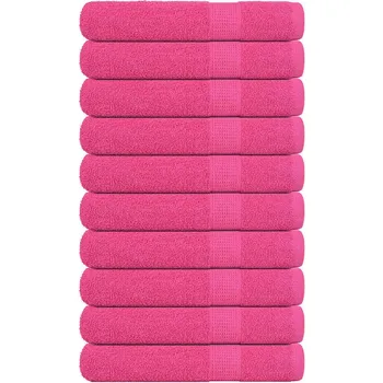 Utěrka vidaXL Ručníky 10 ks 100x200 cm 360 g/m² 100% bavlna [137036] Barva: Růžová