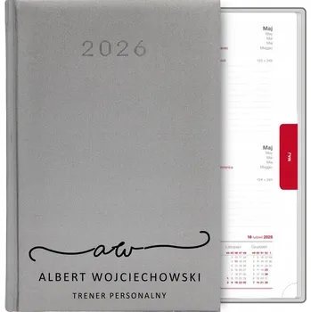 Kalendář Knižkový kalendář 2026 A5 stříbrný