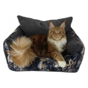 Pelíšek pro psa Pelíšek GILO (Zlaté skvrny) hnědý, 80x60, Cukierek