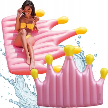 MATRACE NAFUKOVACÍ KORUNA 145x195CM NA PLAVÁNÍ DO VODY NA DOVOLENOU NA PLÁŽ K BAZÉNU