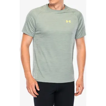 Pánské tričko Rychleschnoucí triko Under Armour Tech Textured SS - hydro green/yellow