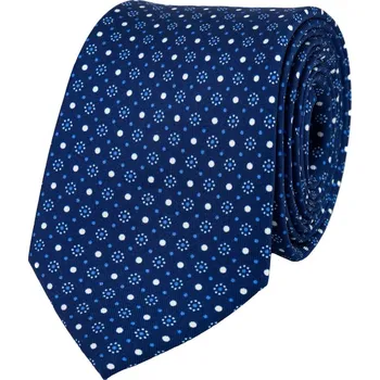 Kravata Bubibubi Modrá hedvábná kravata Narni Modrá