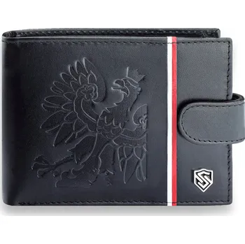 Peněženka Stevens peněženka z pravé lícové kůže černá - muž