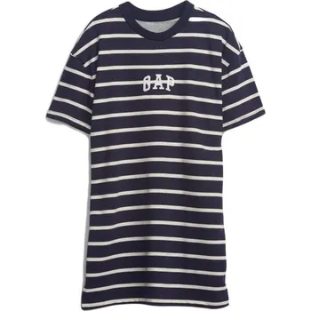 Dívčí šaty Dívčí šaty GAP ACTIVE M Tmavě modrá, Bílá