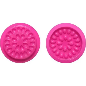 100 ks plastové podložky na lepidlo pro řasy Paleta na aplikaci řas Držák na řasy Lepicí tácek Kosmetický nástroj na prodlužování řas tmavě růžová