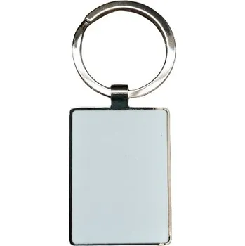 Kovový Přívěsek Na Klíče na klíče OBDÉLNÍK BÍLÝ J02.4403 MPM