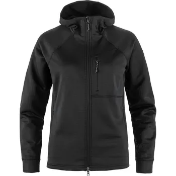 Dámská mikina mikina dámská FJÄLLRÄVEN Abisko Grid Fleece Hoodie W Black - XL