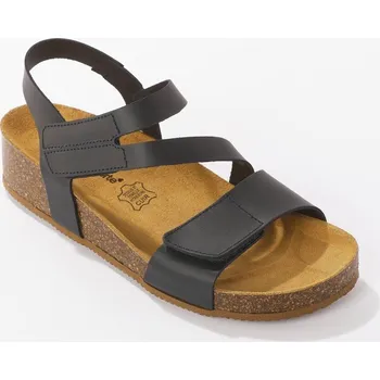 Dámské sandále Kožené sandály na suchý zip námořnická modrá 36