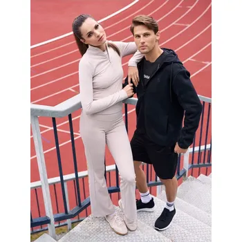 Dámské kalhoty Sinsay - Kalhoty flare Gym Hard - béžová - 492FJ-02X - 492FJ-02X-XS