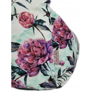 Pelíšek pro psa Pelíšek ROSA (Růžové kytičky), 80x60 hnědý, polštář: mašlička