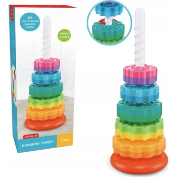 ostatní stavebnice Duhová pyramida spirála Bam Bam 459613