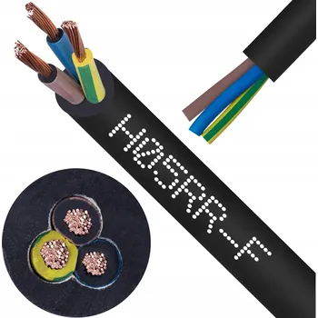 elektrický kabel Elektrický gumový kabel Elektrokabel 3x2,5 mm2 OW 100 m 300/500 V