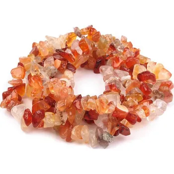 Drahý kámen Minerální zlomky Karneol na silonu