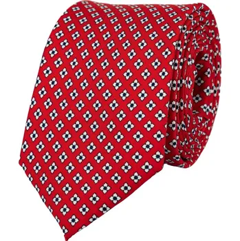 Kravata Bubibubi Červená hedvábná kravata Avola