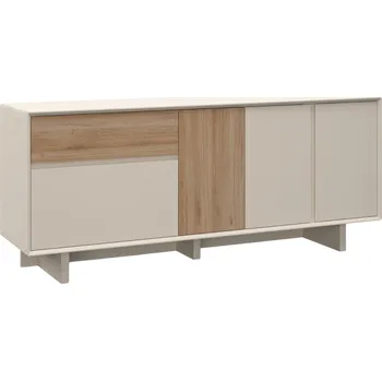 Komoda Marckeric Béžová komoda Carpi 180 x 45 cm s dubovým dekorem