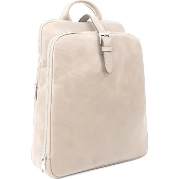 Městský batoh Smetanový zipový dámský batoh Mendez