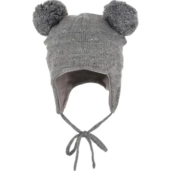 Kojenecké oblečení LINDBERG SWEDEN DĚTSKÁ VLNĚNÁ ČEPICE LINDBERG SWEDEN, IDAHO BABY, ANTHRACITE Velikost: 0 | 40-44 cm