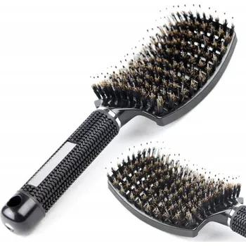 kartáč na vlasy Masážní kartáč Abody černý s kombinovanými štětinami