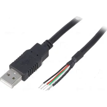 Datový kabel BQ CABLE Kabel USB 2.0 vodiče,USB A vidlice 0,5m černá Žíla: Cu