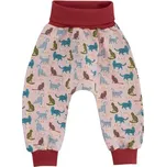 Dětské zateplené BIO tepláky Kočky; Barva: červená; Velikost: 104