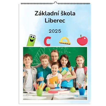Fotokalendář Kalendář z vlastních fotek levně ve formátu A4 na výšku, Kvalitní tisk, Expresní výroba. Motiv Škola