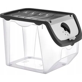 Dóza na potraviny Nádoba na zeleninu a ovoce s víkem, černá, 12 l