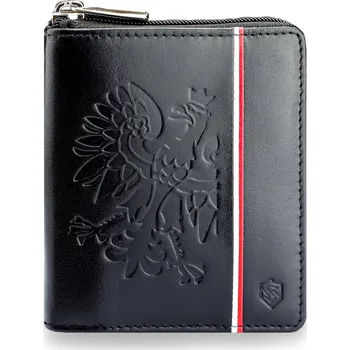 Peněženka Stevens peněženka z pravé kůže černá - muž