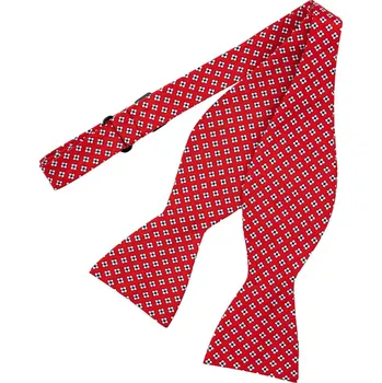 Motýlek Bubibubi Červený hedvábný vázací motýlek Avola