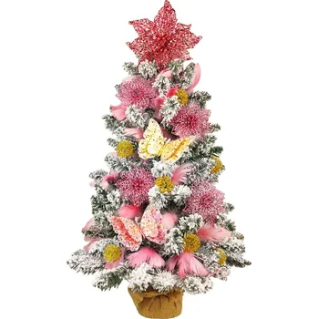 Vánoční stromek Laalu.cz Ozdobený stromeček CUKRÁTKO 60 cm s LED OSVĚTLENÍM