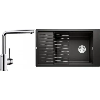 Granitový dřez Set RS Blanco Elon XL 8 S + Blanco Mila (bílá + chrom)