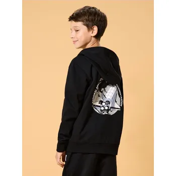 Chlapecké oblečení Sinsay - Mikina s kapucí NASA - černá - 486FC-99X - 486FC-99X-134