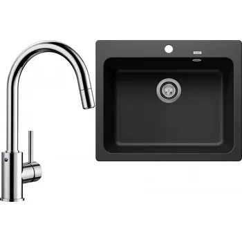 Granitový dřez Set RS Blanco Naya 6 + Blanco Mida-S (bílá + chrom)