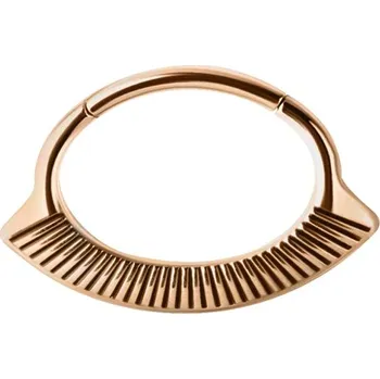 Piercing Piranha Náušnice Crest Wildcat Roseline pro septum 1,2x6mm - zlatorůžová barva