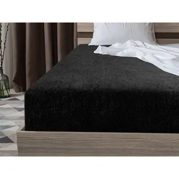 Prostěradlo Froté prostěradlo EXCLUSIVE černé 160x200 cm