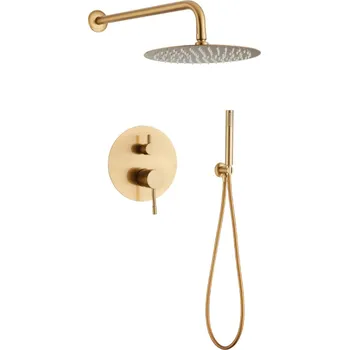 Vodovodní baterie Gamma Roy, podomítková sprchová souprava, zlatá matná, GMA-BRYPZNP-BGD