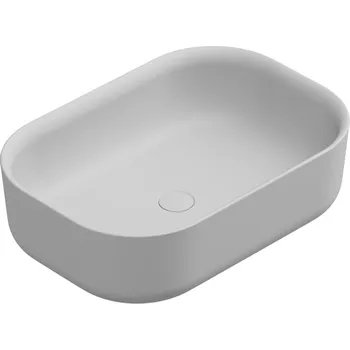 Umyvadlo na desku Hit, keramické, bílé matné, 60x42 cm, HILAVRE60001