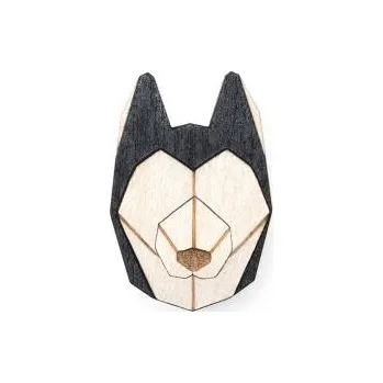 Brož Dřevěná brož Husky Brooch s praktickým zapínáním a možností výměny či vrácení do 30 dnů zdarma - BR27