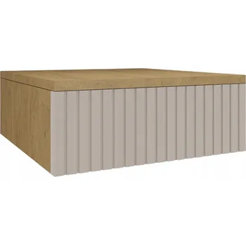 Noční stolek Závěsný Noční stolek , dub kamenný + kašmírové drážky, 45 šuplík RIVA