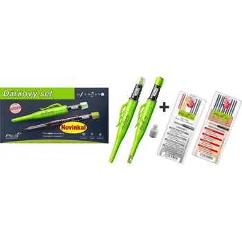 Grafitová tužka Pica - dárkový set mikrotužky 0,9 mm a truhlářské tužky