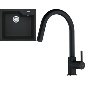 Granitový dřez Set RS Franke Urban UBG 610-56 + Franke FC 6051 Lina (bílá led + bílá led)