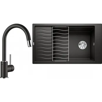 Granitový dřez Set RS Blanco Elon XL 8 S + Blanco Mida-S (bílá + bílá)