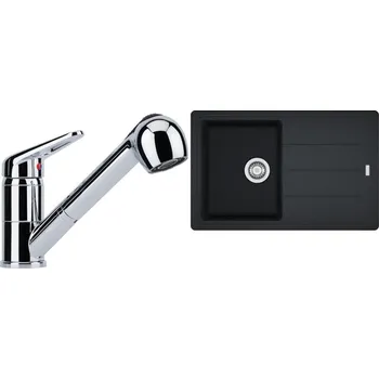 Granitový dřez Set RS Franke Basis BFG 611-78 + Franke FC 9547 (onyx + chrom)