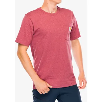 Bavlněné tričko Carhartt K87 Pocket S/S T-Shirt - apple butter heather