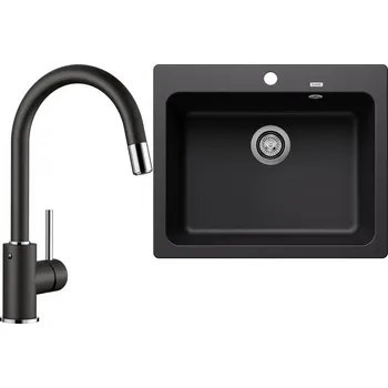 Granitový dřez Set RS Blanco Naya 6 + Blanco Mida-S (bílá + bílá)