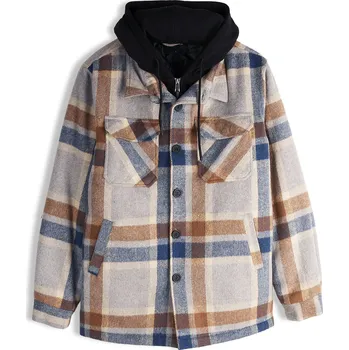 Pánský zimní kabát GATE Károvaná bunda typu shacket S 525-0012/75