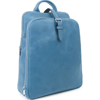 Městský batoh Světle modrý zipový dámský batoh Mendez