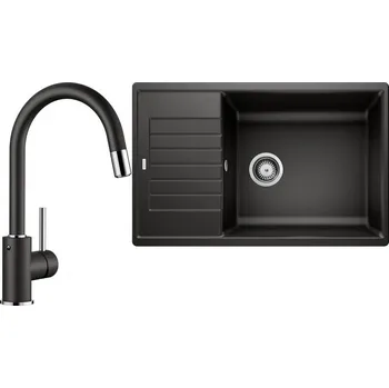 Granitový dřez Set RS Blanco Zia XL 6 S Compact + Blanco Mida-S (bílá + bílá)